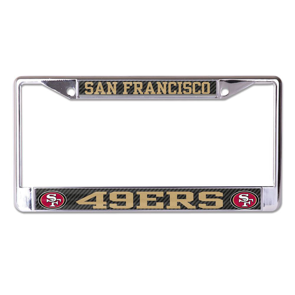 NFL San Francisco 49ers WinCraft Carbon License Plate Frame