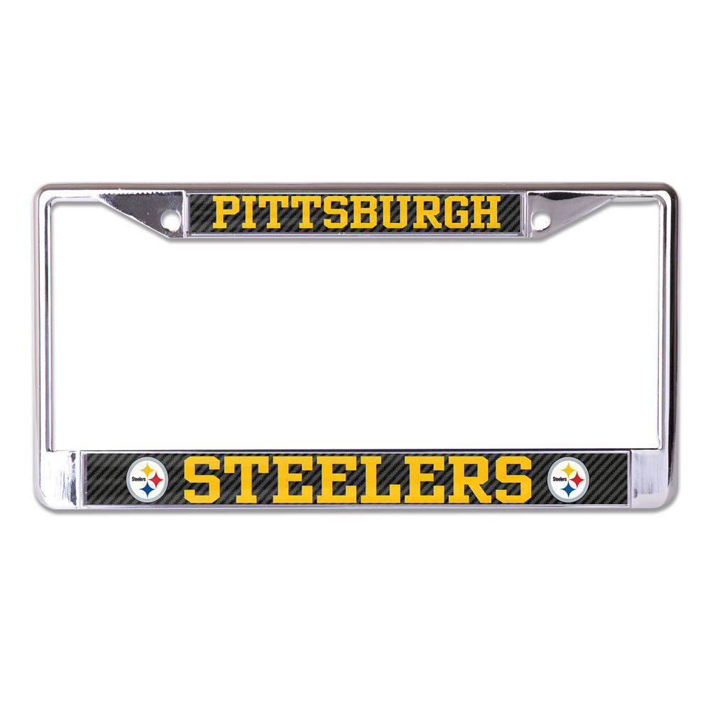 NFL Pittsburgh Steelers WinCraft Carbon License Plate Frame