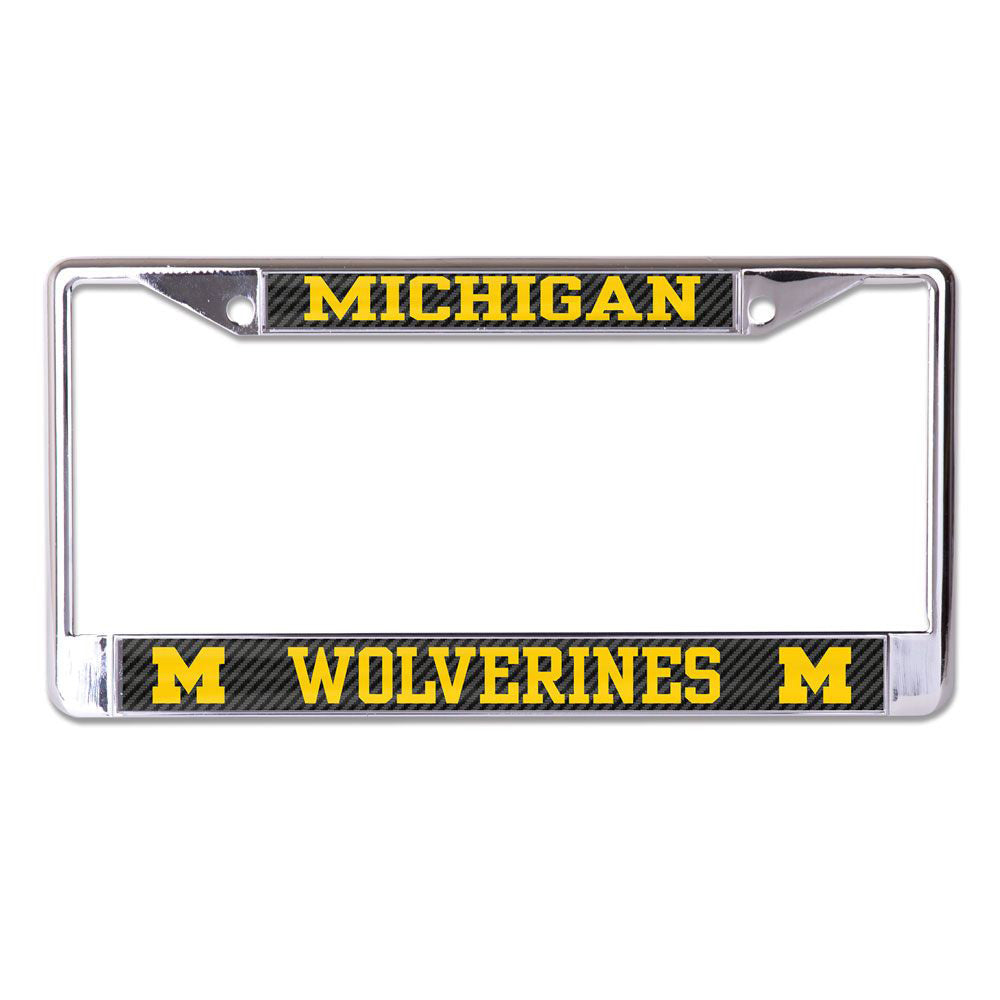 NCAA Michigan Wolverines WinCraft Carbon License Plate Frame