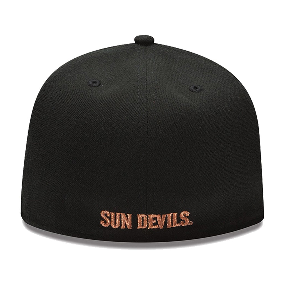 NCAA Arizona State Sun Devils New Era Team Color Fork Logo 59FIFTY - Black