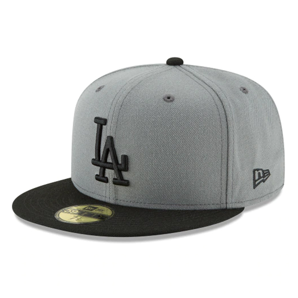 MLB Los Angeles Dodgers New Era Two-Tone Basic 59FIFTY - Gray/Black Hat