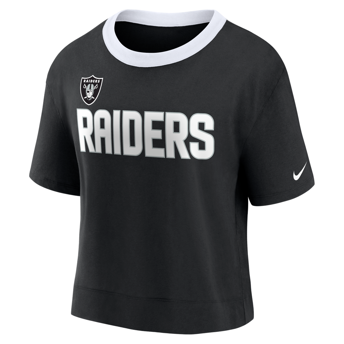 NFL Las Vegas Raiders Women&#39;s Nike Football Fan Crop Top