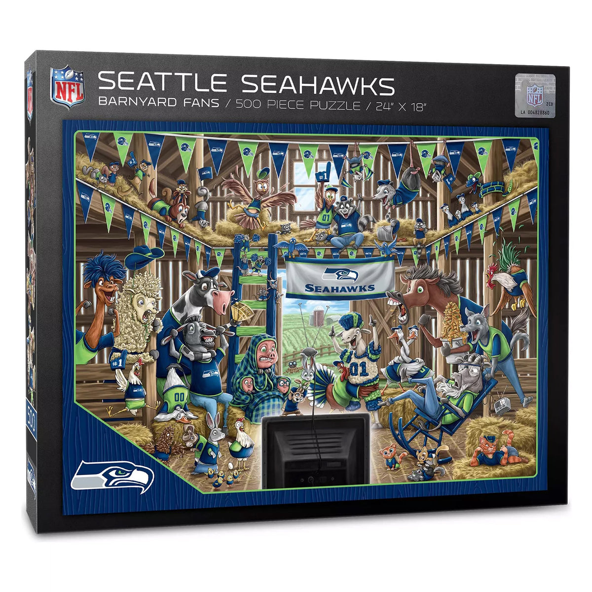 NFL Seattle Seahawks YouTheFan 24&quot; x 18&quot; Barnburner 500 Piece Puzzle