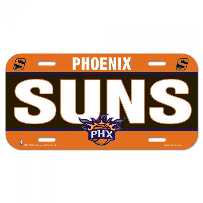 NBA Phoenix Suns WinCraft Logo Plastic License Plate